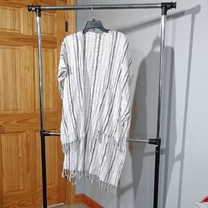 American Eagle Striped Fringe Cover Up